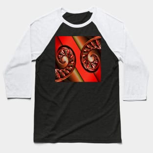 red and gold spiral Baseball T-Shirt